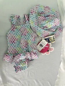 Andy & Evan Baby Girl 3-6 Months Bathing Suit Swim & Hat NWT $32 - Picture 1 of 2