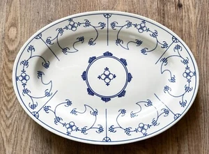 Sandra Rich Geschirr Vorlegeplatte Servierplatte Indisch Blau Strohblume - Bild 1 von 2
