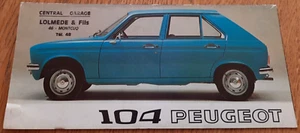 1973 PEUGEOT 104 car sales brochure / catalogue / prospekt / depliant Dutch text - Picture 1 of 4