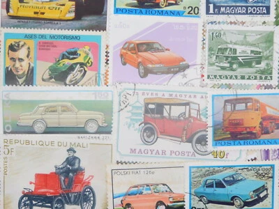 STAMP Topical �sVEHICLE�t 30pc lot OFF paper philatelic collection thematic - Image 1 of 4
