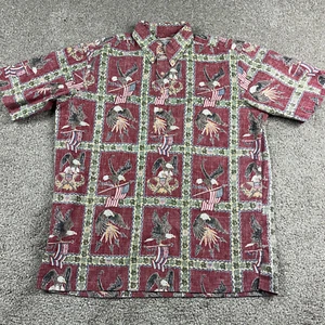 Reyn Spooner camicia uomo media rossa Dietrich Varez Hawaiian Camp USA Eagle Beach - Foto 1 di 8