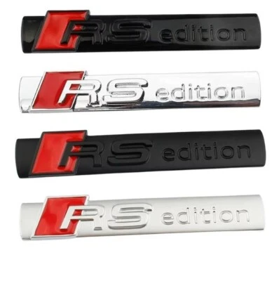 1 pieza insignia adhesiva 3D emblema edición RS de metal para Audi RS7 RS3 RS4 RS5 S3 S4 S5 Foto 1 de 4