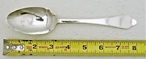 Englisches Sterlingsilber Rattail Hund Nase Tisch Servierlöffel Scarlett SC c 1700 - Bild 1 von 10