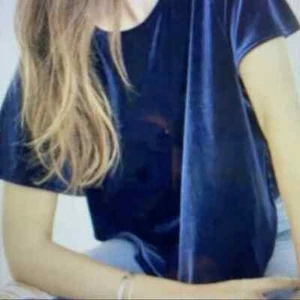 NWT Madewell Luxurious Soft Blue Slate Velvet Butterfly Sleeve Top. S - Picture 1 of 10