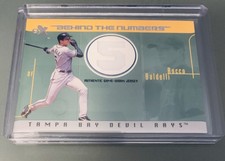 2003 E-X Behind the Numbers Game Jersey 500 #RB Rocco Baldelli Jersey Card /500 