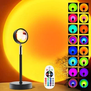 6 Colors Multicolor Changing LED Night Light Sunset Lamp Projector - Picture 1 of 7