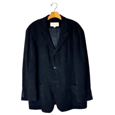 Pronto Uomo Blazer Men Large Black Cotton Blend Single Breasted Three Button - Image 1 of 4
