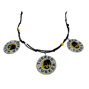 Tusker Lager Recycled Bottle tops & Beads Choker Necklace African Eco Jewellery - Picture 1 of 10