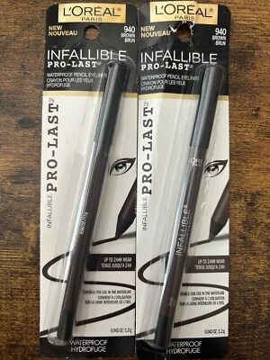 L'Oreal Paris Infallible Pro-Last Eyeliner Pencil, Brown 940, Waterproof 2 Pack - Image 1 of 3