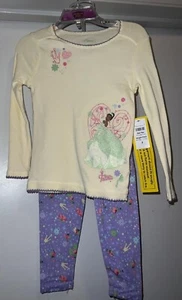 NEW Disney Store TIANA The Princess and the Frog 2 PC Girls Pajama Set BNWT! - Picture 1 of 2