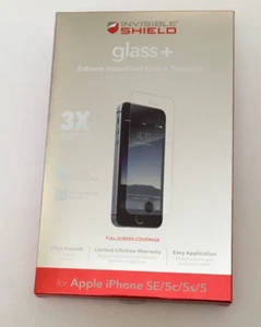 ZAGG Screen Protector for iPhone SE 5S 5 5C InvisibleShield Glass+ Guard - CLEAR - Picture 1 of 7