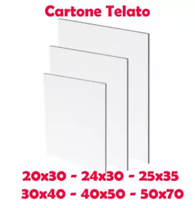 BELLE ARTI - CARTONE TELATO - TUTTE LE MISURE DISPONIBILI Cotone 100% Tela - Imagen 1 de 1