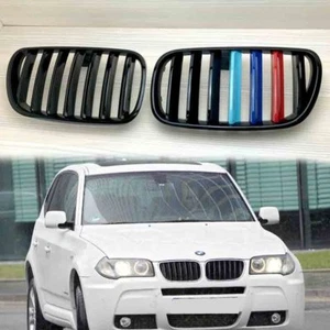 2007-10 M-Color Shiny Black Front Grill Grille FOR BMW E83 X3 LCI Facelift ABS - Bild 1 von 5