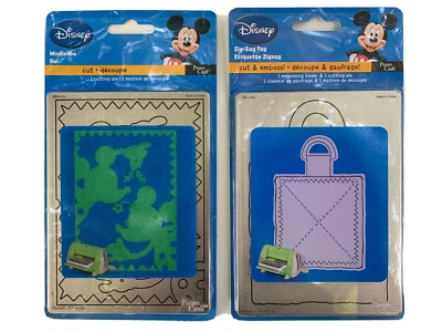 Disney Cutting Die Mickey Mouse Minnie Mistletoe  Cuttlebug 37-1753 Zig Zag Tag - Image 1 of 2