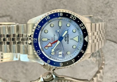 New Full-Set SSK029K1 Seiko 5 Sport Limited Edition GMT 42.5mm  “A.K.A Ice Blue” - Image 1 of 4