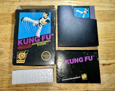 Kung Fu (Nintendo Entertainment System 1985) NES Black Box CIB 5-Screw Authentic - Image 1 of 4