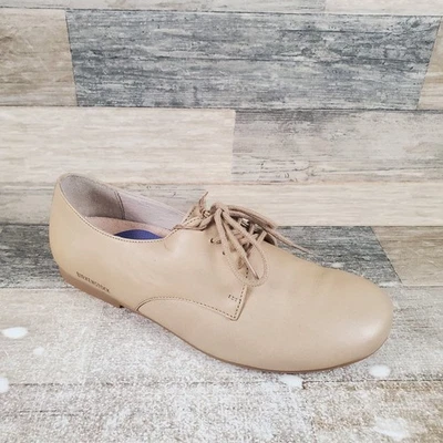 Zapatos Oxford Birkenstock Saunders para mujer talla 6 estrechos de cuero nude con cordones Foto 1 de 4