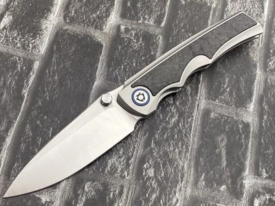 Cuchillo Plegable SixLeaf SL-79-10Cr15Mov Mango Titanio/CF Navaja de Bolsillo EDC Foto 1 de 4