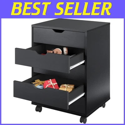 Versatile 5-Drawer Chest Dresser with Wheels - Elegant Home Office Storage - Image 1 of 4