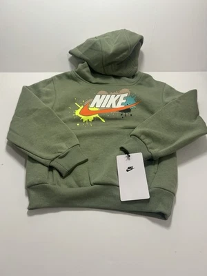 NWT Nike Air Boy's Essentials Pullover Hoodie Green Size 4 MSRP $38 - Image 1 of 4