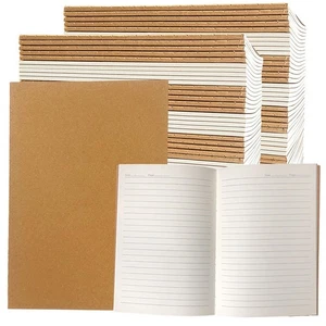 ToiULik 120 Pack Kraft Paper Notebook Journals A5 Journal Softcover Ruled Lined - Picture 1 of 7