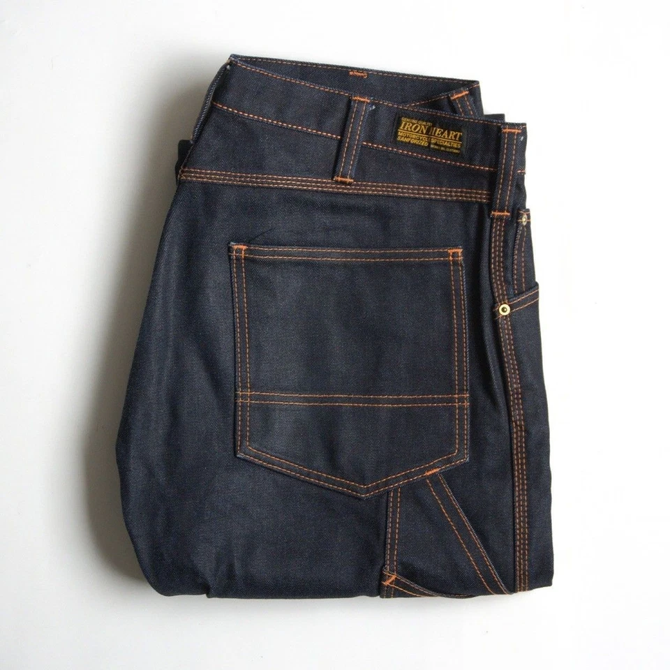 Pantalones de trabajo IRON HEART 16 oz índigo denim pintor para hombre talla 34 hechos en Japón Foto 1 de 4