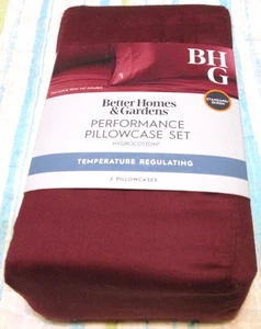Juego de funda de almohada Better Homes & Gardens-DEEP REDWOOD-Std/Queen-400TC-Algodón-NUEVO CON ETIQUETAS - Imagen 1 de 5
