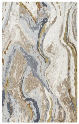 Rizzy VOG110 Vogue Area Rug Polyester Abstract Contemporary Beige, 2' 6" x 8' - Image 1 of 2