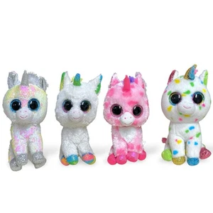 Ty Beanie Boos Einhorn 4er-Set Sugar Pie Pixy Harmonie Diamond Plüschtier Stofftier 7 Zoll - Bild 1 von 24