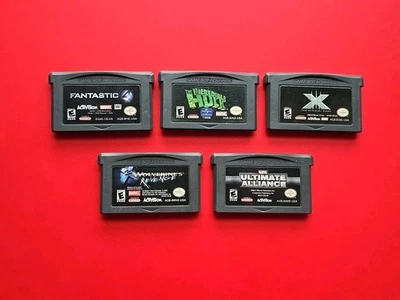 GBA Fantastic 4 Hulk Wolverine X-Men Ultimate Game Boy Advance 5 Marvel Games - Image 1 of 4