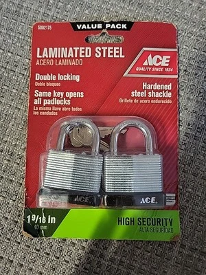 Ace 1-9/16 in. Laminated Steel Double Locking Padlock High Security 5002175 - Image 1 of 2