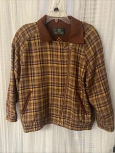 Vtg 90's LUXURY PAOLO GUCCI Corduroy Light Padded Jacket Sz 65 Plain  Zipper Fb - Picture 1 of 14
