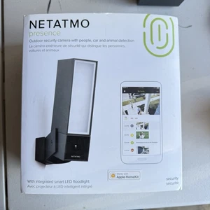 Netatmo NOC01US Outdoor PRESENCE Security Camera Black UNTESTED Smart Floodlight - Picture 1 of 8