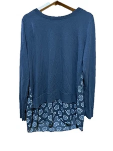 Ann Taylor Loft Women Sweater Large Gray Paisley Poly Blend Long Sleeve EUC - Picture 1 of 5