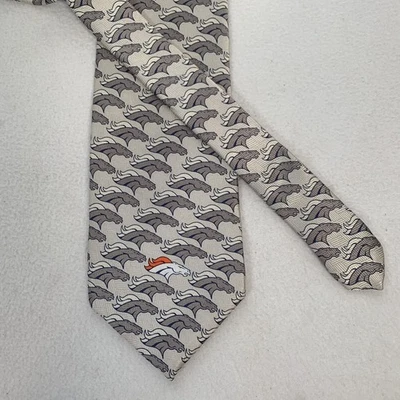 Corbata de seda Denver Broncos vintage NFL 1999. Ralph Martin and Co Foto 1 de 4
