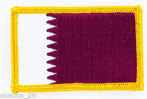PATCH ECUSSON BRODE DRAPEAU QATAR INSIGNE THERMOCOLLANT NEUF FLAG PATCHE - Bild 1 von 1
