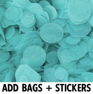 Confeti de boda biodegradable | turquesa | papel de tela circular | bolsa de 20 g - Imagen 1 de 13