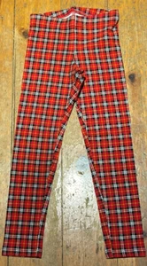 NWT Old Navy Girls Leggings Red Christmas Plaid holiday you pick size - Picture 1 of 2