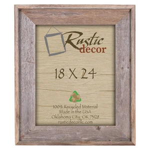 18x24 - 4" Wide Premium Reclaimed Rustic Barn Wood Wall Frame - Picture 1 of 1