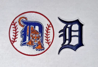 (2) Detroit Tigers MLB Team + círculo logotipo bordado 3 pulgadas hierro/parche para coser Foto 1 de 4