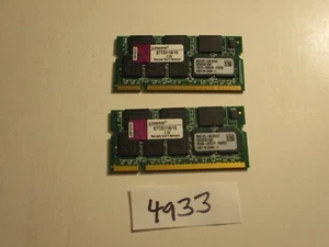 Kingston 2x512Mb=1Gb 333Mhz PC2700 200pin DDR1 SODIMM laptop memory RAM (4933) - Picture 1 of 2