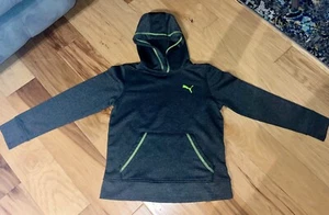 PUMA BOYS GRAY HOODED SWEATSHIRT SIZE 8 EXCELLENT COND LD4 - Picture 1 of 4