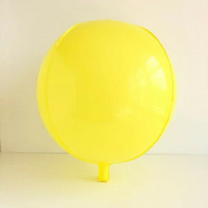 Brand New 15" Sphere Orb Round Balloons Macaroon Yellow Wedding Party - Picture 1 of 1