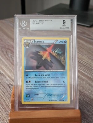 2015 Pokemon XY Breakthrough Starmie Square Cut Error #30/162 BGS Mint 9 - Image 1 of 2