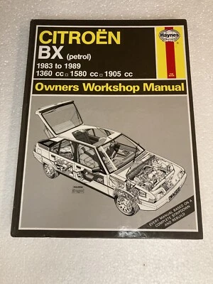 Citroen BX Haynes Manual 1983 To 1989 - Image 1 of 3