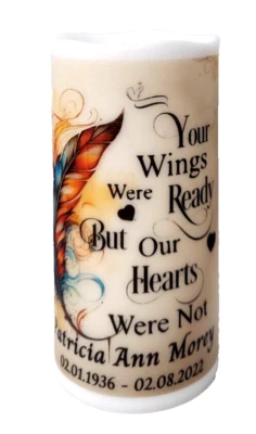 Celebration of Life Candle, Memorial LED Candle| Customized Remembrance Candle| - Image 1 of 4