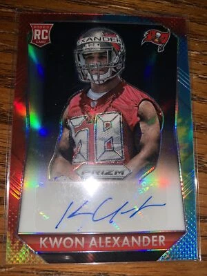 2015 Panini Prizm Tye-Dyed Rookie Auto Kwon Alexander 14/25 Tampa Bay Buccaneers - Image 1 of 2