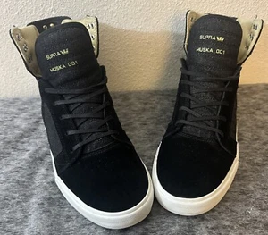 Supra Muska 001 Skytop 08174-002-M Mens Black Suede High Top Size 12 - Picture 1 of 13