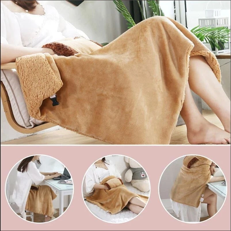 NUEVA 31" X 23" Lujo Confort USB Manta Eléctrica Calefacción Franela Suave Lana de Cordero Foto 1 de 1