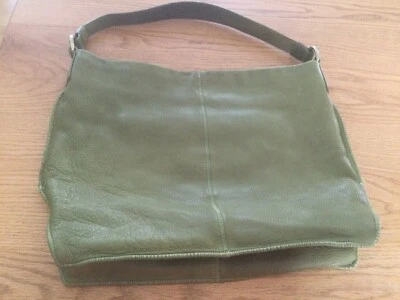 Bolsa satchel Sigrid Olsen couro verde oliva ombro - Imagem 1 de 4